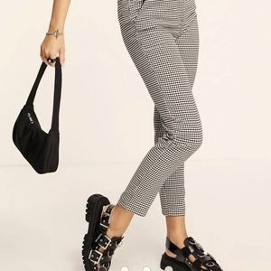 Houndstooth slim pants